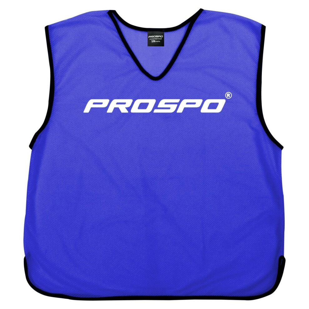 (Royal Blue, Men (To Fit Large To XL)) PROSPOÂ® 10 PRO QUALITY FOOTBALL RUGBY TRAINING BIBS (All Sizes and 16 Colours)