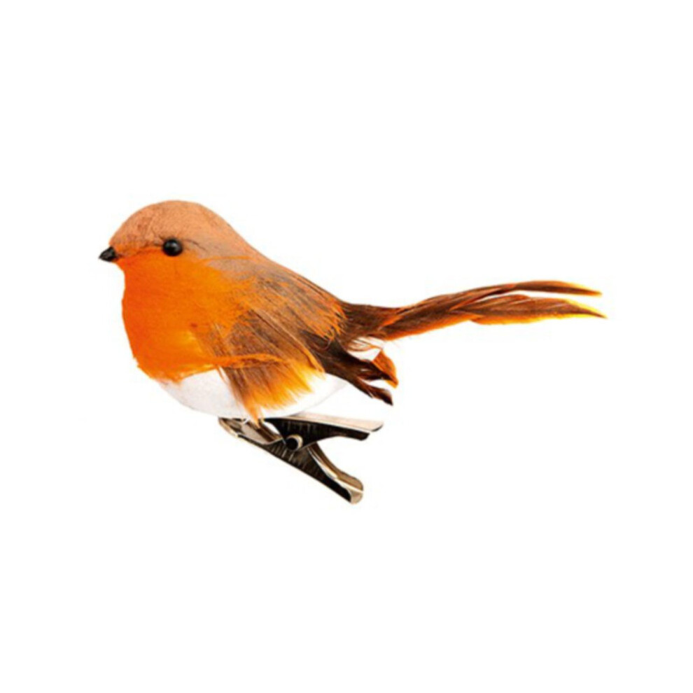 Premier Robin On Clip Decoration 11cm
