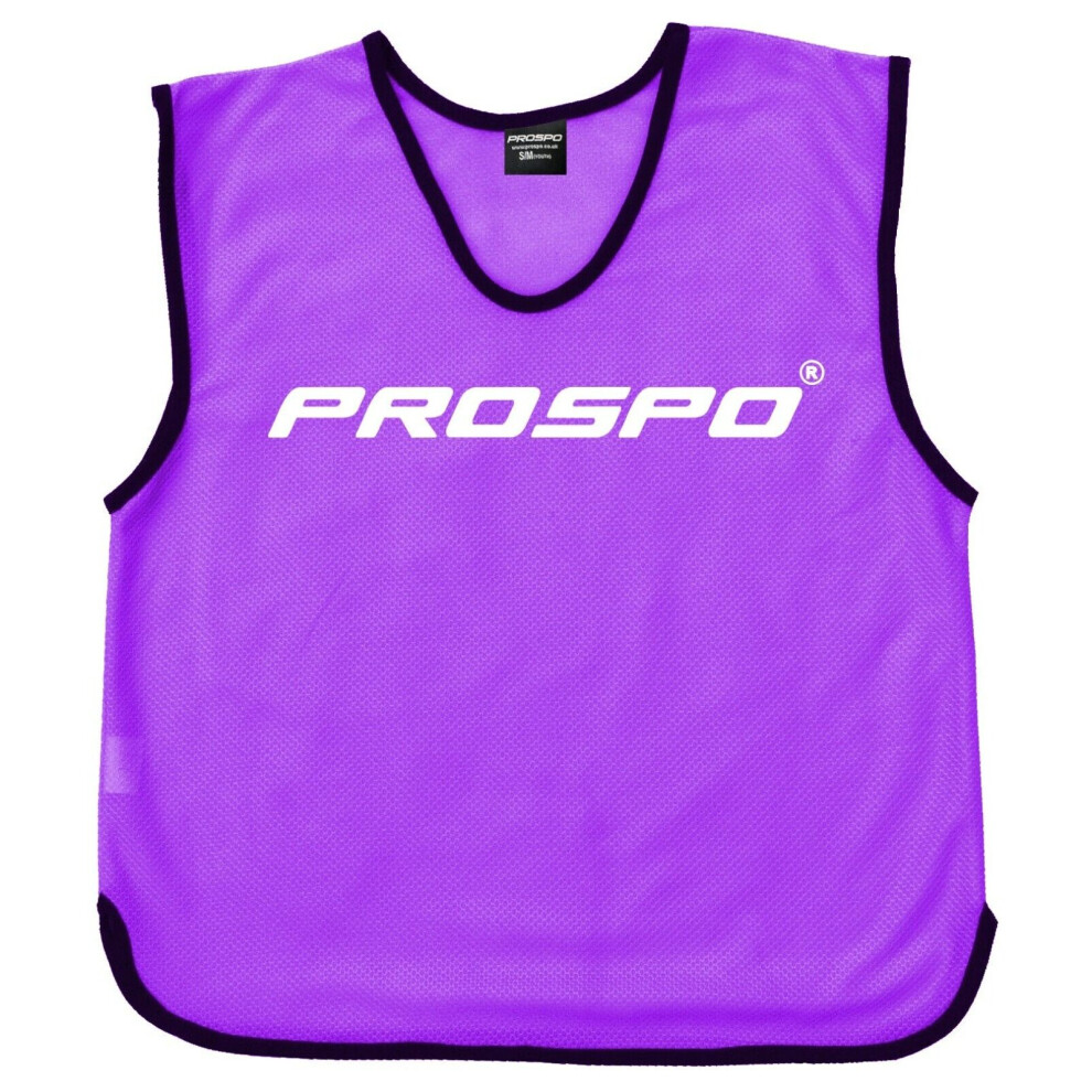 (Purple, Men (To Fit Large To XL)) PROSPOÂ® 10 PRO QUALITY FOOTBALL RUGBY TRAINING BIBS (All Sizes and 16 Colours)