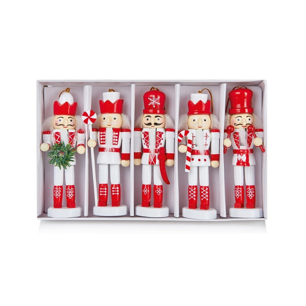 Premier 12cm 5Pc Nutcracker In Red / White Dressing