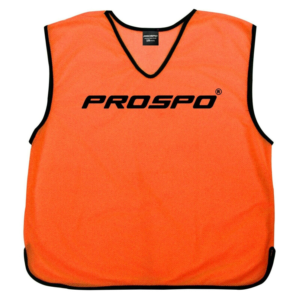 (Orange, Youth (To Fit Small To Medium)) PROSPOÂ® 10 PRO QUALITY FOOTBALL RUGBY TRAINING BIBS (All Sizes and 16 Colours)