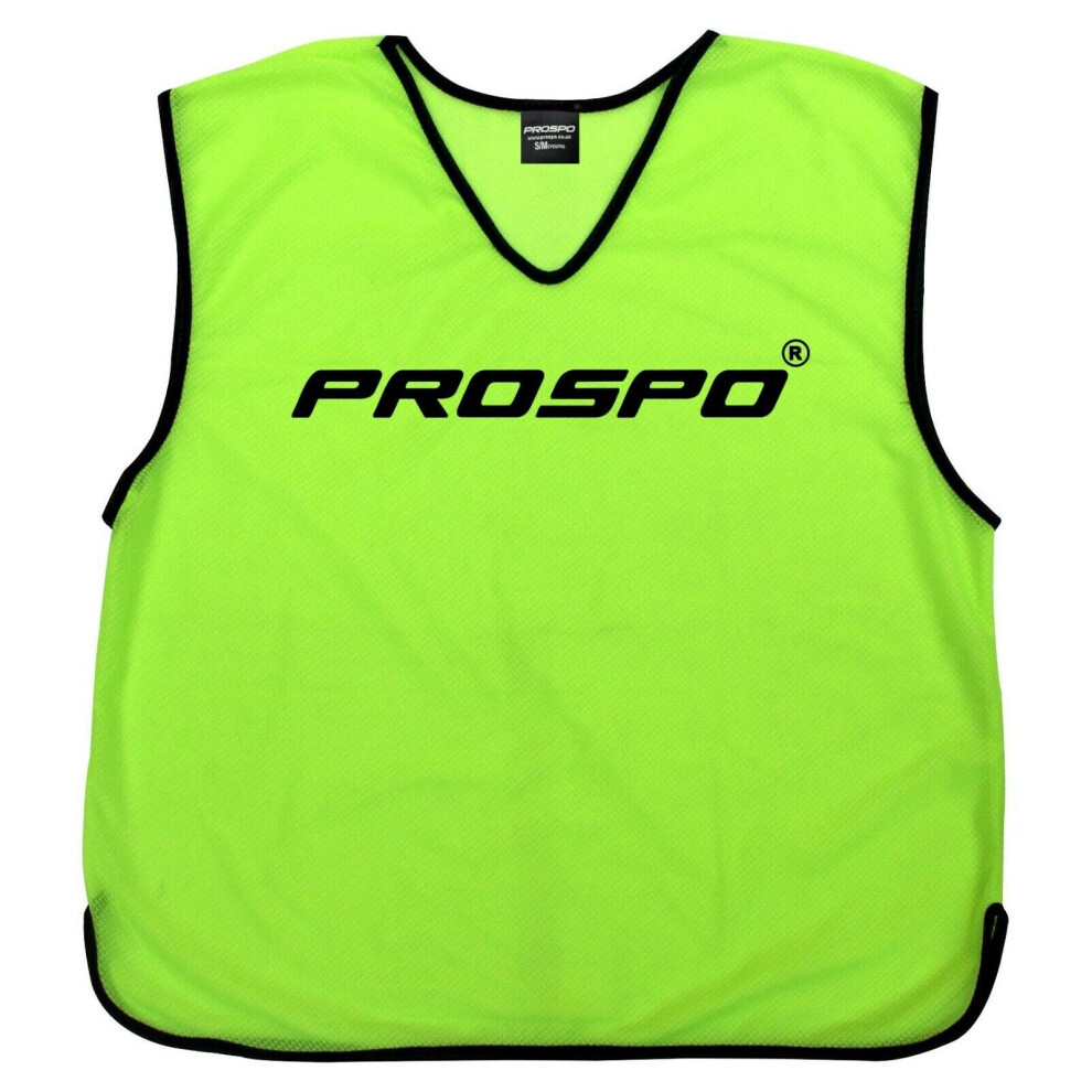 (Yellow, Men (To Fit Large To XL)) PROSPOÂ® 10 PRO QUALITY FOOTBALL RUGBY TRAINING BIBS (All Sizes and 16 Colours)