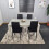 Grey Dining Table & 4 Chairs Wood Stone Grey Effect Kitchen Dining Set 10