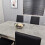 Grey Dining Table & 4 Chairs Wood Stone Grey Effect Kitchen Dining Set 9