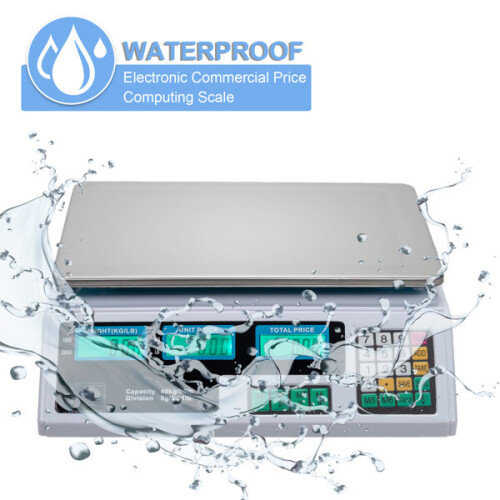 40kg/5g Digital Scale Electronic Price Computing Vegetable Commercial Retail Weight 1