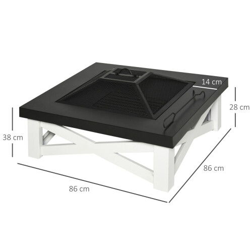 Square 3in1 Durable Elegant Fire Pit Camping Barbecue Outdoor, Best 1