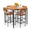 Costway 5-Piece Dining Table Set W/ Counter Height Table & 4 Bar Stools 10
