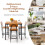 Costway 5-Piece Dining Table Set W/ Counter Height Table & 4 Bar Stools 6
