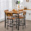 Costway 5-Piece Dining Table Set W/ Counter Height Table & 4 Bar Stools 1