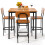 Costway 5-Piece Dining Table Set W/ Counter Height Table & 4 Bar Stools 8