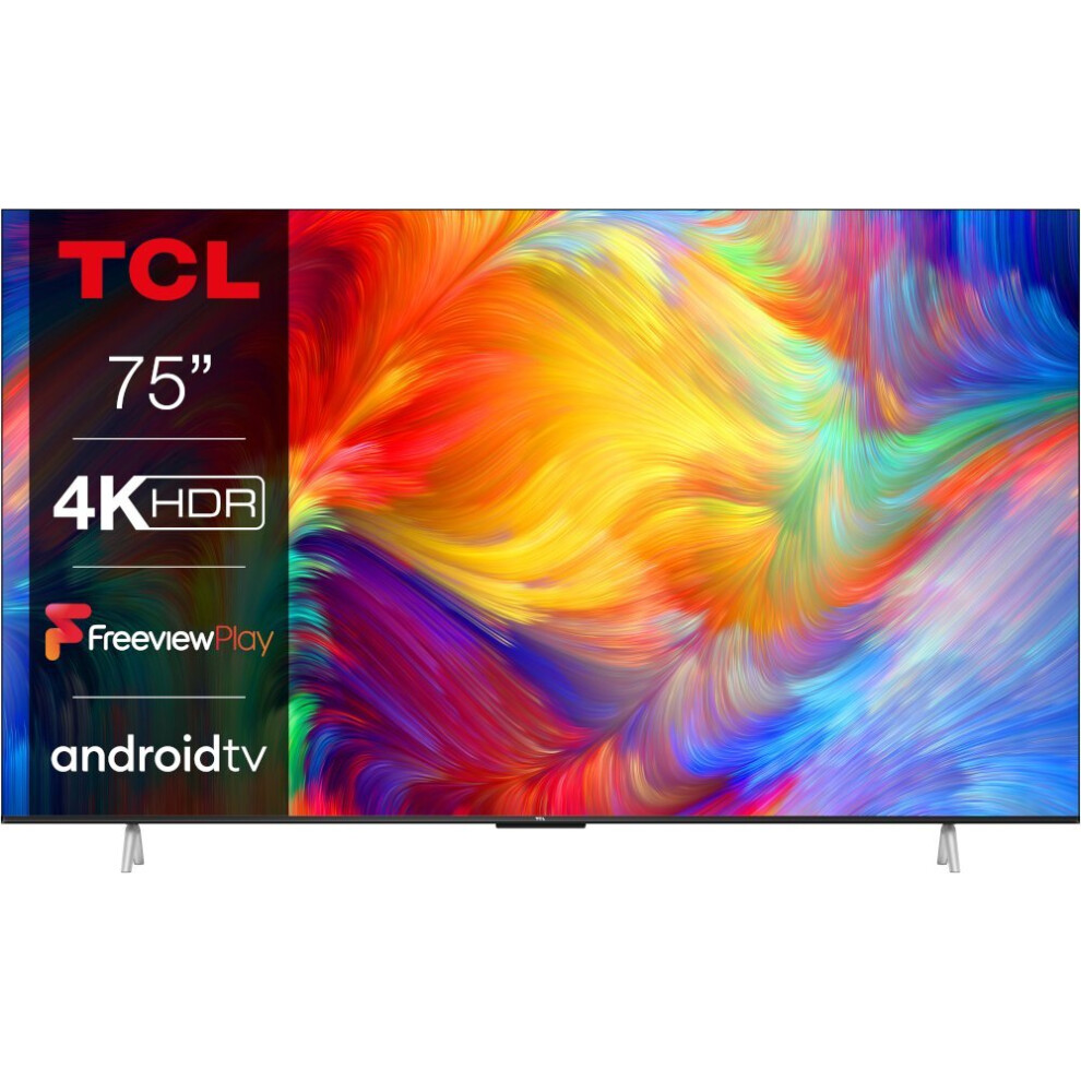 TCL P638K 75" 4K UHD HDR Smart Android TV - Grey - 75P638K 