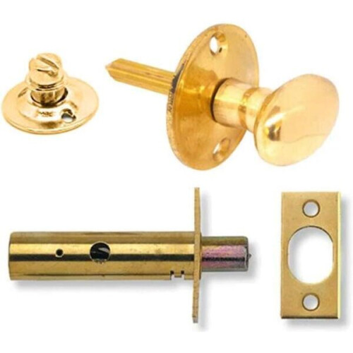 Yale Yale Door Security Bolt Thumbturn Brass Finish Security for Hinged Wooden Doors
