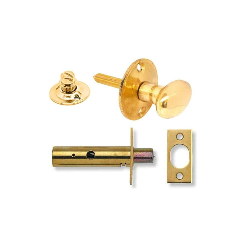 Yale Door Security Bolt Thumbturn Brass Finish Security for Hinged Wooden Doors