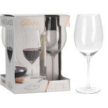 FIM Design Wine Glass Set - 4 x 540ml, Clear Glass, 70mm diameter x 240mm, Elegant, Lightweight & Versatile
