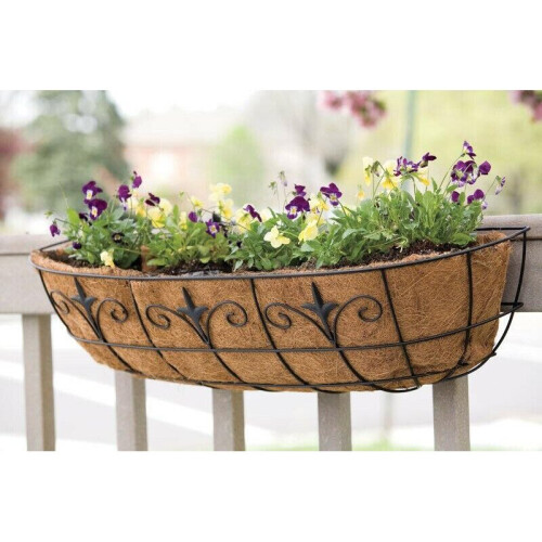 30inch Window and Deck Planter Black