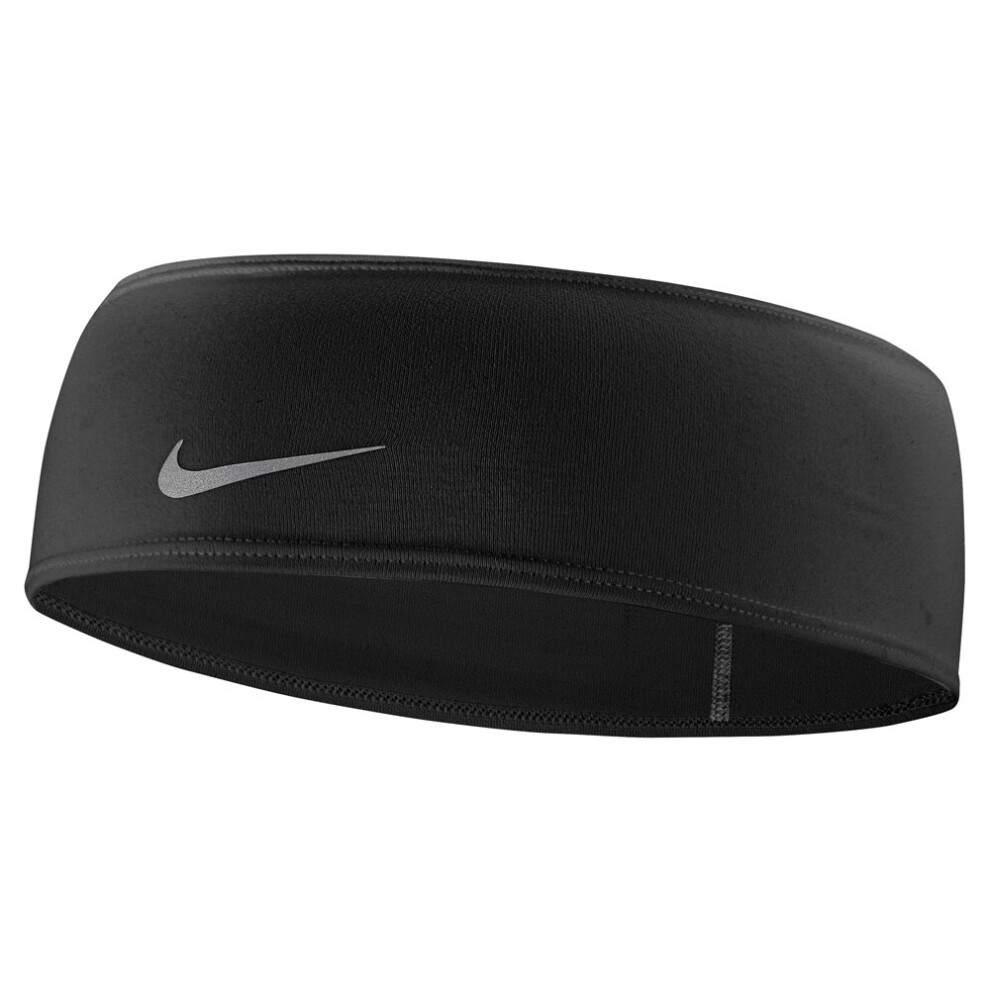 (One Size, Black/Silver) Nike Dri Fit Swoosh Headband