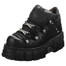 New Rock M106n-s6 Unisex Platform Shoes in Black - Size 10 UK