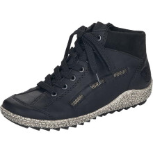 (Black Black, UK 7.5 / EU 41) Rieker Womens Ladies Lace Up Zip Up Desert Chukka Ankle Boots