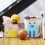 3 Sprouts Multipurpose Folding Canvas Home Storage Bin Organizing Basket, Cat 4