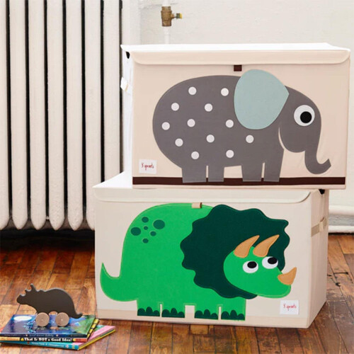 Cassa per giocattoli - 3 Sprouts - Dino - Bebè - Verde - Unisex 2