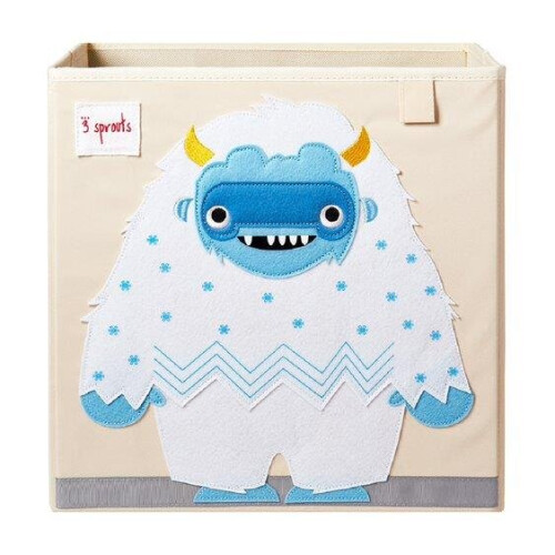 3 Sprouts - Cube de rangement Yéti - ELEMENTS FOR KIDS