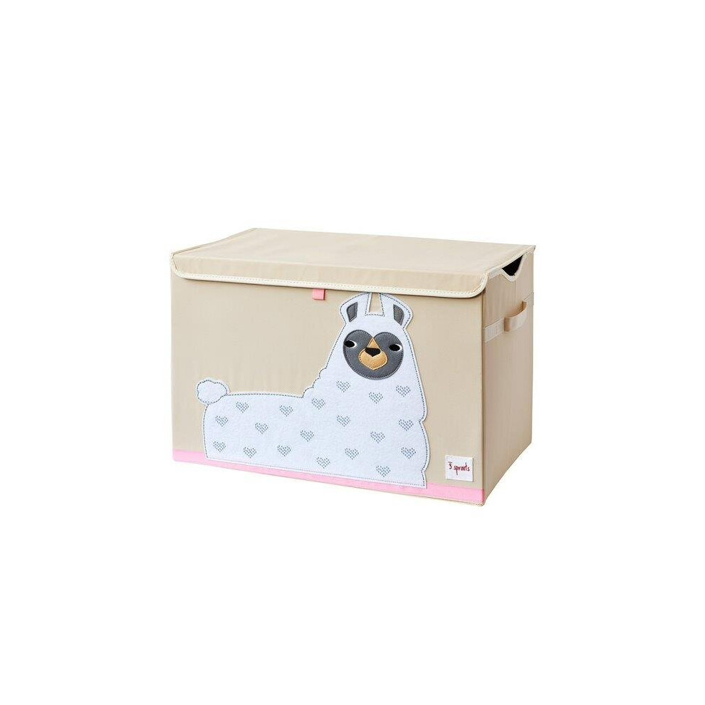 3 Sprouts Collapsible Multipurpose Toy Chest Storage Trunk Organizer Bin, Llama