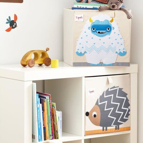 3 Sprouts - Cube de rangement Yéti - ELEMENTS FOR KIDS 1