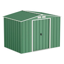 Duramax ECO 8' x 6' Outdoor Metal Tool Storage Shed with Double Doors, Green