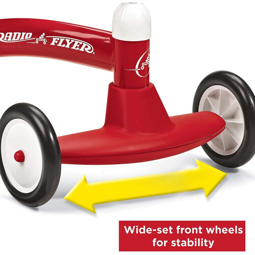 Radio Flyer Kids Readily Assembled Steel Frame Adjustable Fold 2 Go Trike, Red 1