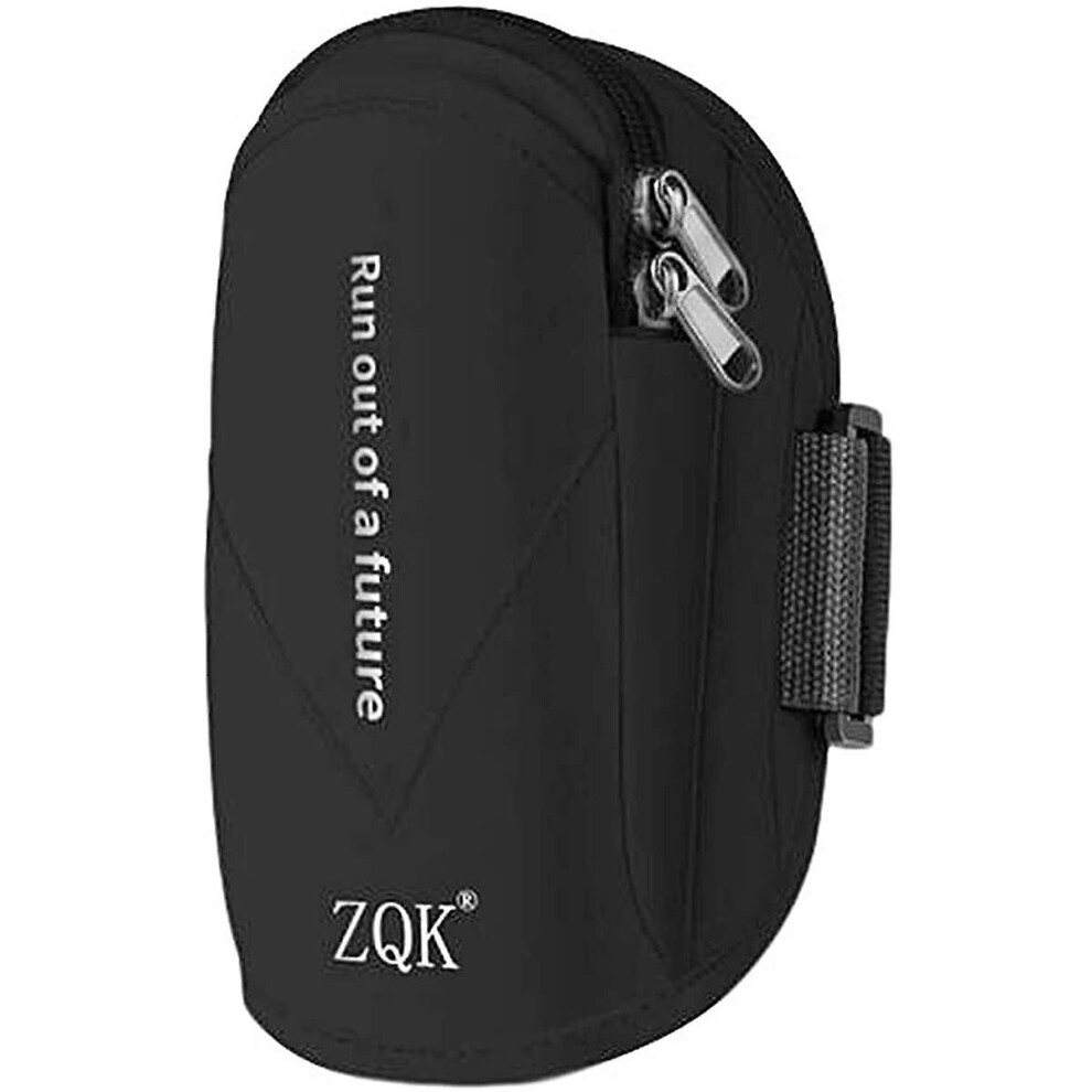 (Black) Running Arm Bag Waterproof Sports Armband Brachialbag Mobile Phone Holder Arm Pouch Bag Black 760954526376