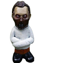 (White) Horror Gnome Zombie Garden Statue Halloween Outdoor Terrace Lawn Statue Gift