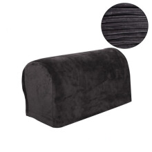 (Dark Gray) 2pcs Armrest Covers Stretch Set Chair Sofa Arm Protectors Armchair Covers
