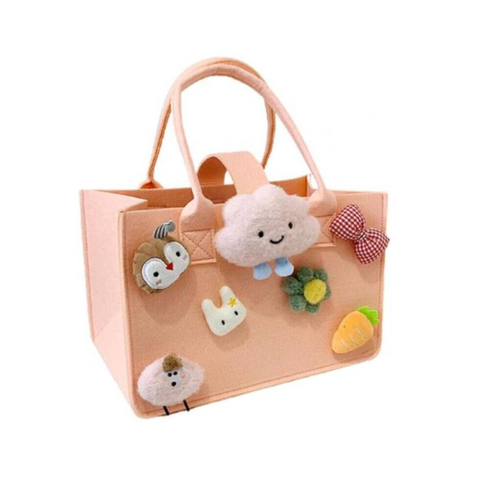 (cloud) 11.8In Felt Tote Bag Ladies Fashion Shopping Organizer Bag