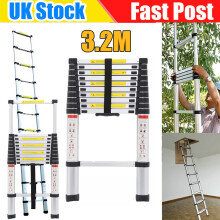 3.2M Telescopic Ladder Portable Extension Ladder Aluminum EN131