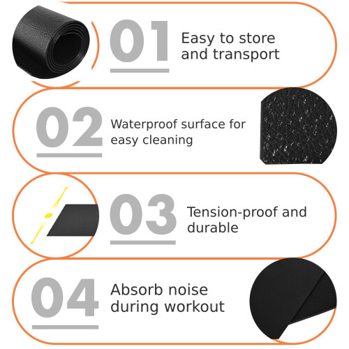 (199 x 91cm) Exercise Equipment Mat High-density PVC Treadmill Mat 2