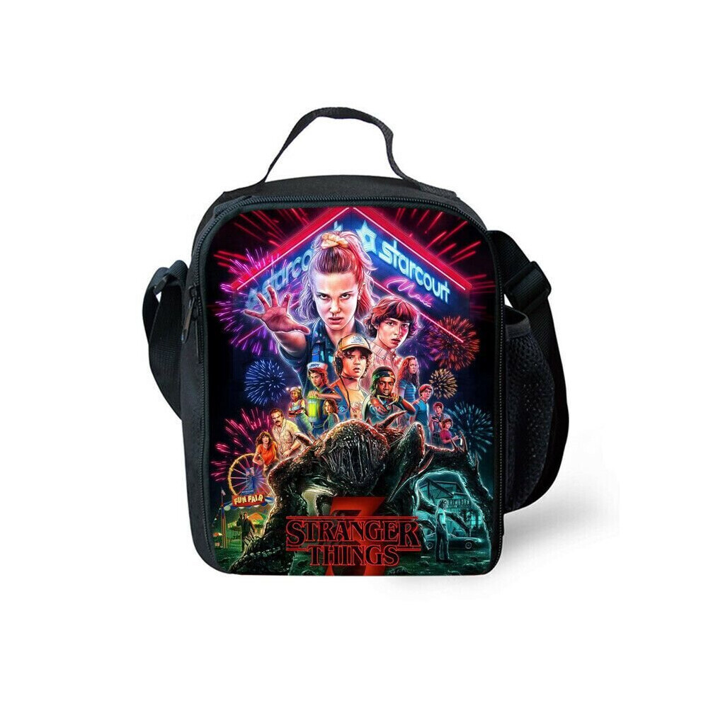 (ALL) Stranger Things Lunch Bags Travel Tote Bags Picnic Food Fresh Storage Bags