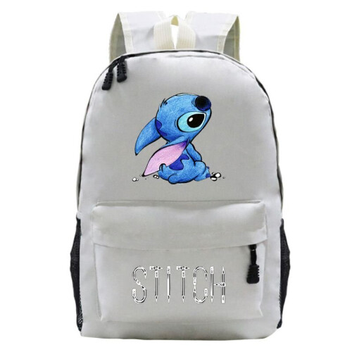 Beige Stitch backpack Students Boys Girls back to school Bags Teens Daily Backpack
