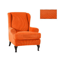 (Orange) Arm Chair Covers Elastic Recliner Chair Cover Wing Back Arm Chair Sofa Slipcover