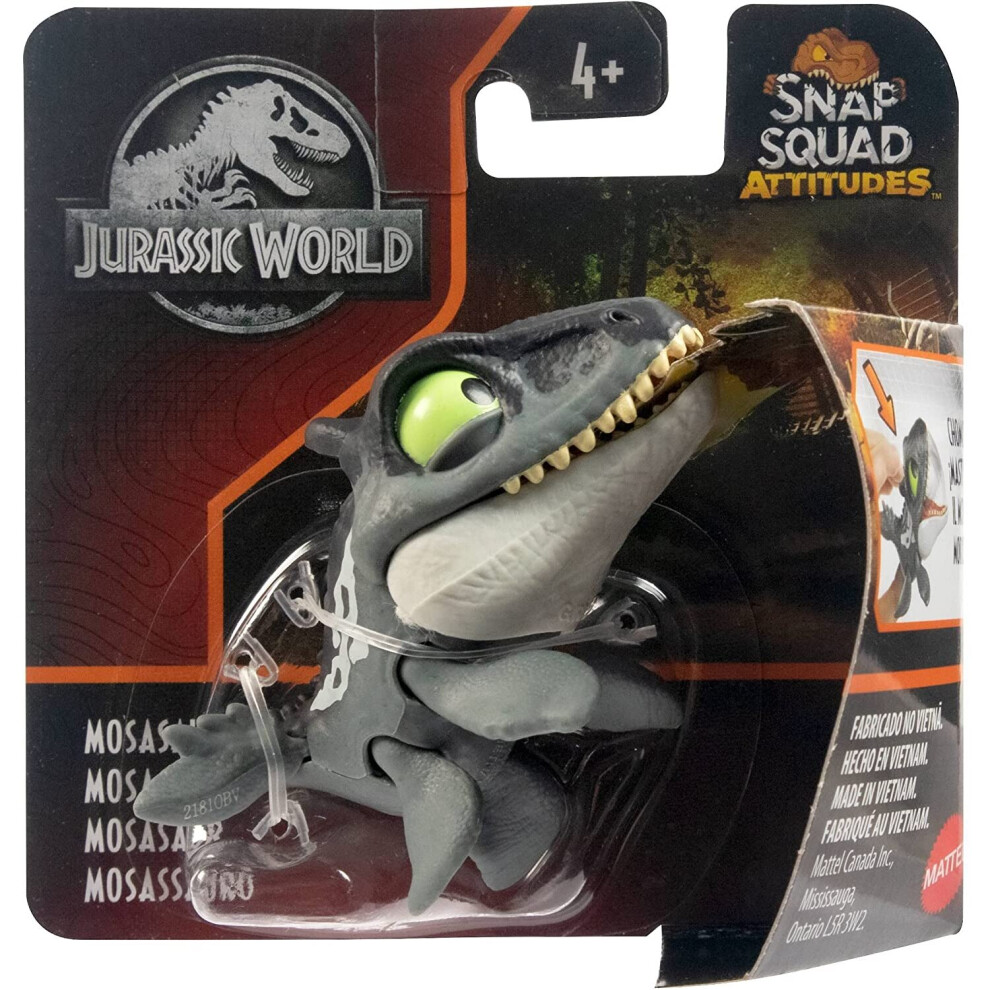 Jurassic World Snap Squad Attitudes Mosasaurus Dinosaur FigureÂ