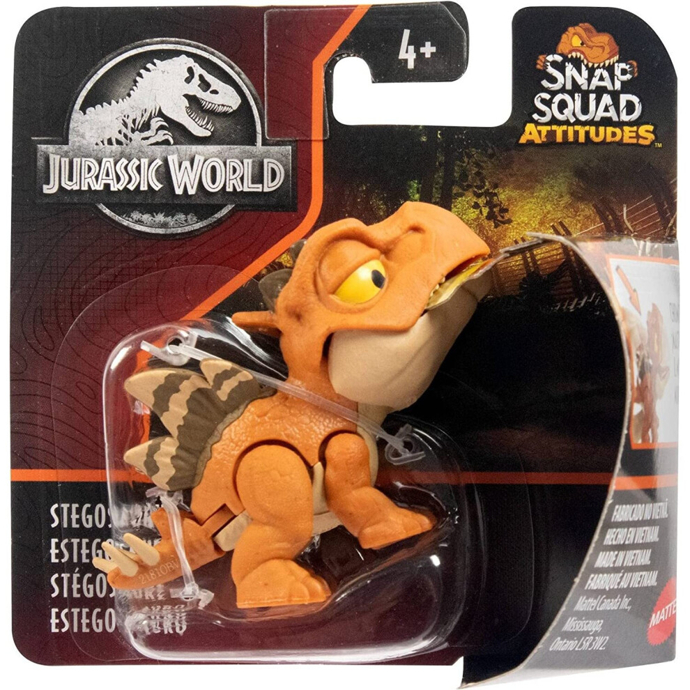 Jurassic World Snap Squad Attitudes Stegosaurus Dinosaur Figure