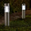 SuperBright LED Solar Bollard Light STELLA (4 Pack) White Brushed Stainless Steel 1