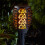 Smart Solar LED Cool Flame Compact Torch Stake Light (4 Pack) Warm White Black 4