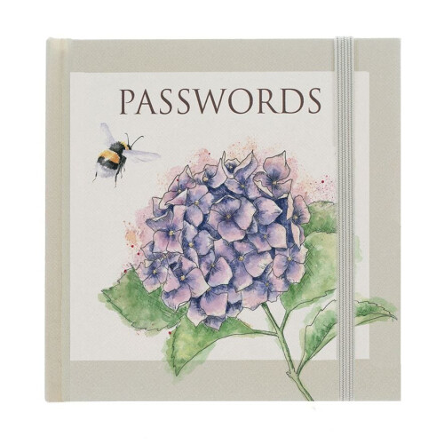 Wrendale Hydrangea & Bumble Bee Password Book