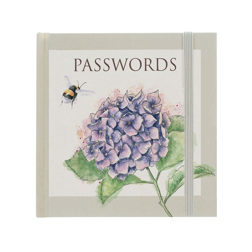 Wrendale Hydrangea & Bumble Bee Password Book