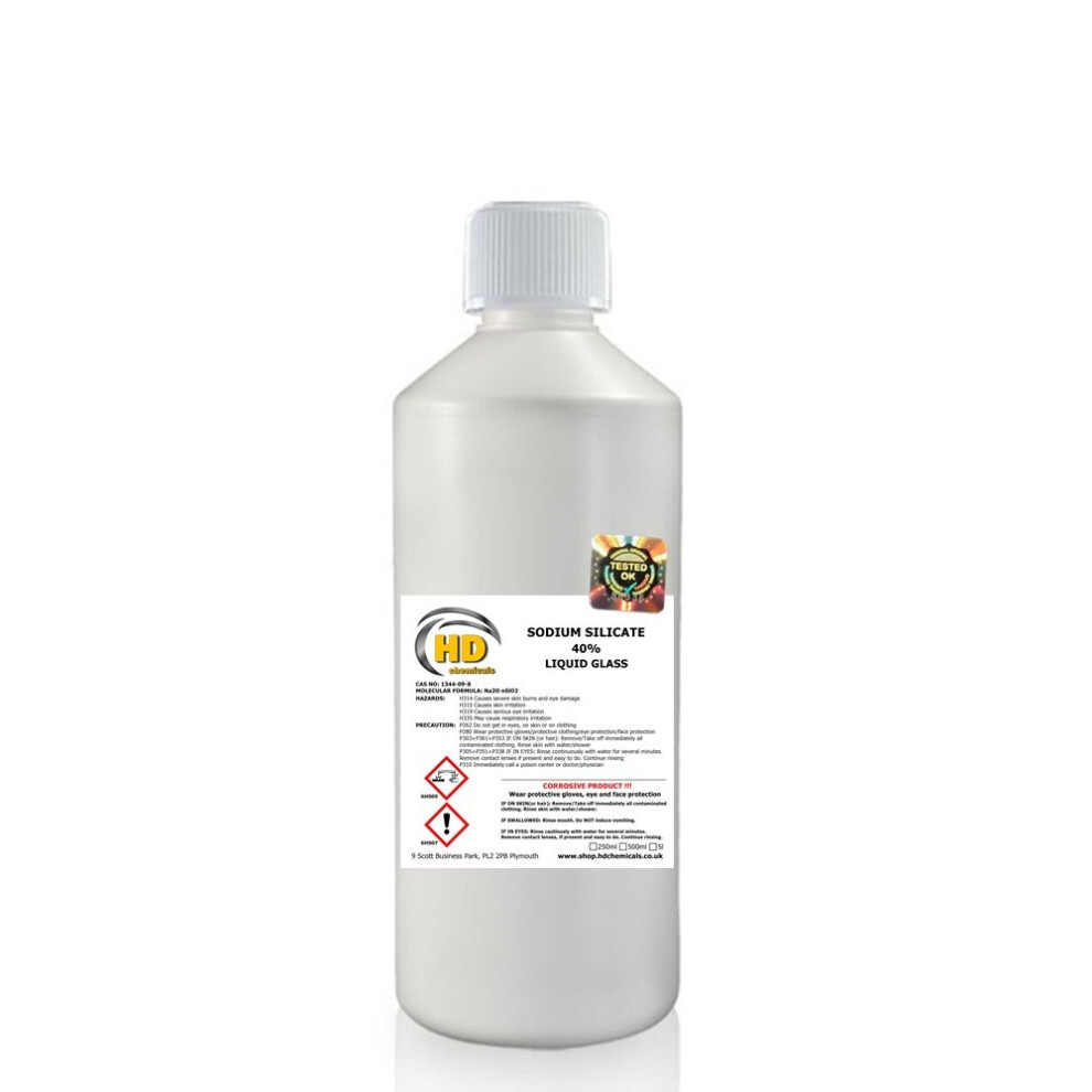 (500ml) Liquid Sodium Silicate 40% Liquid Glass 250- 500ml