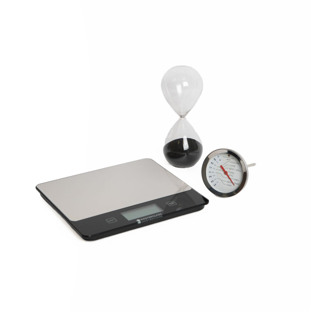 2pc Kitchen Tools Set with 5kg Dual Dry and Liquid Digital Scale and Folding Digital Thermometer