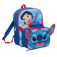 (One Size) Lilo And Stitch Backpack With Lunch Bag Disney Matching School Nursery Bag Set