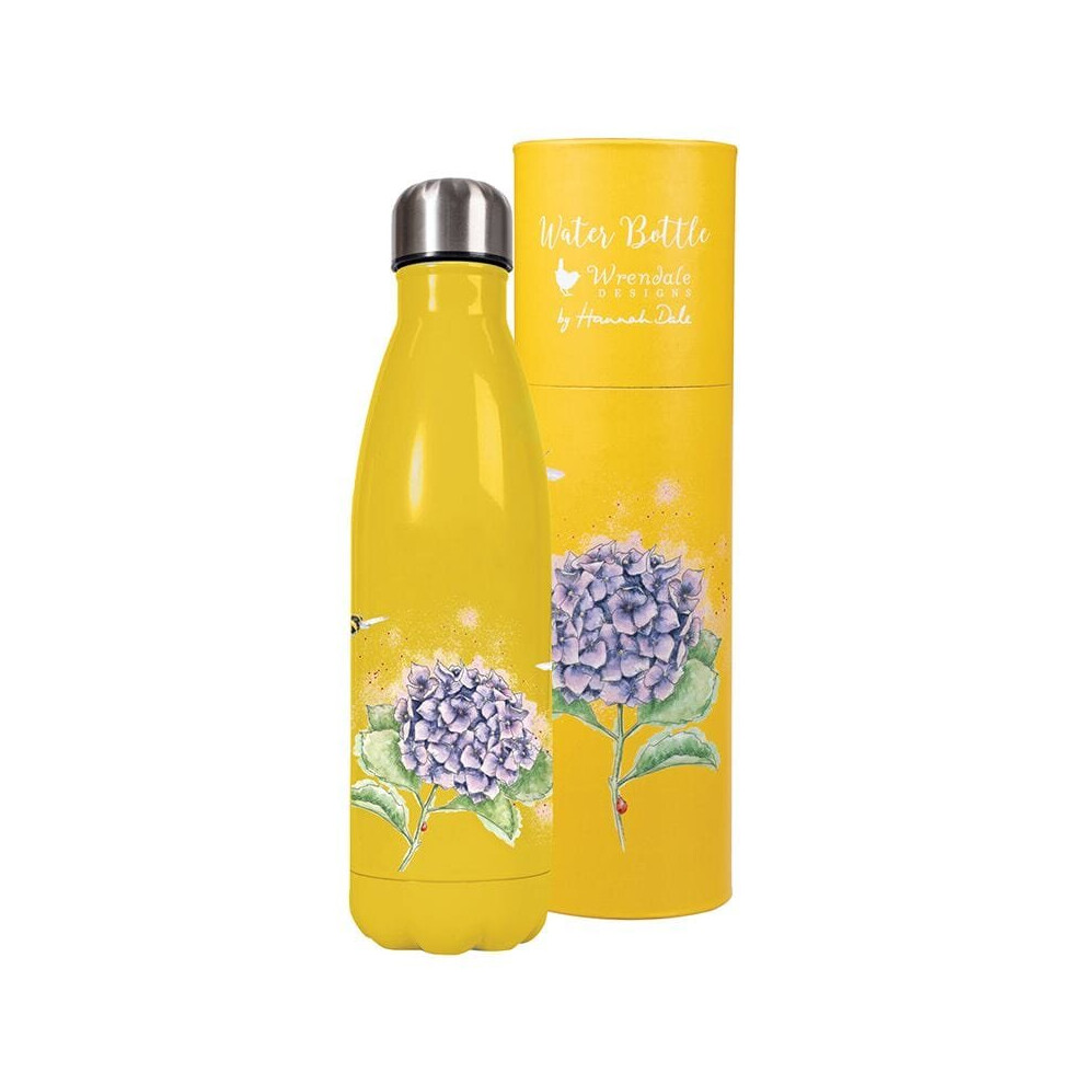 Hydrangea Bee Design Reusable Water Bottle 500ml