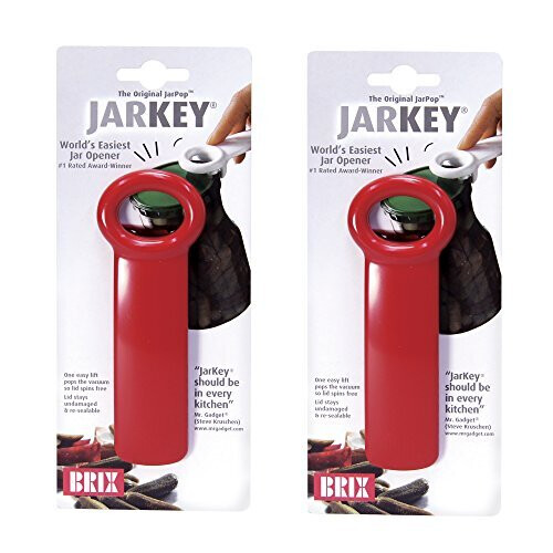 Brix JarKey Original Easy Jar Key Opener Set, 2 kusy, cerven