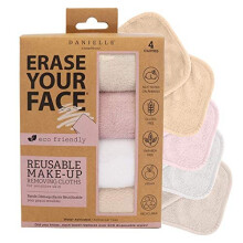 ?terge?i -va chipul machiaj reutilizabil de ndepartare a pnzelor cu ambalaje prietenoase de Danielle Enterprises 4 Pack D50007 Eco 1 Count
